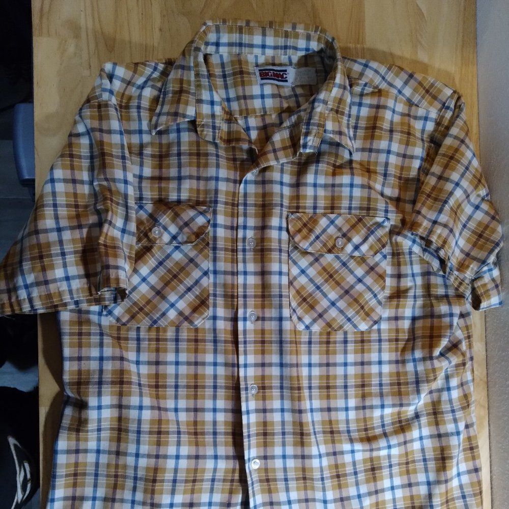 Vintage Big Mac Plaid Button Down Shirt